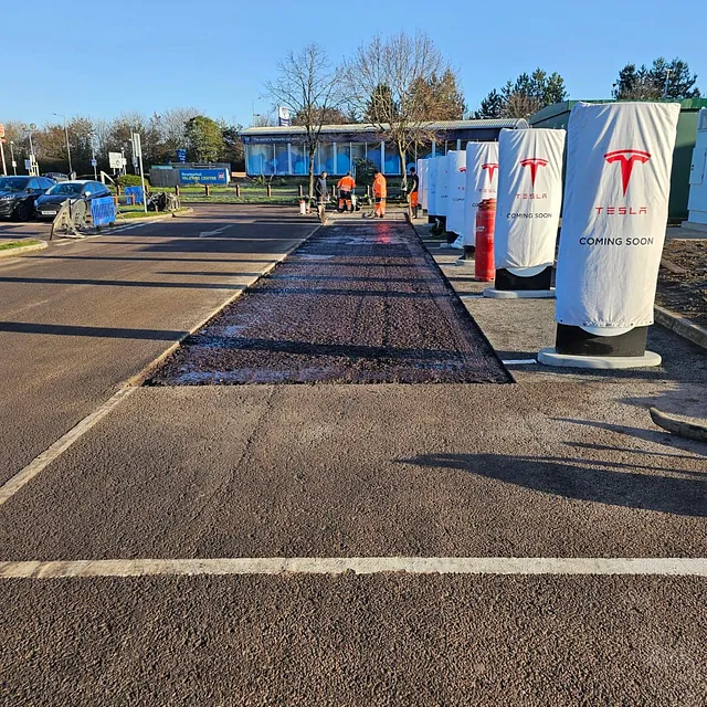 EV charging area resurfaced