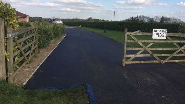 A road that has been tarmacced by us