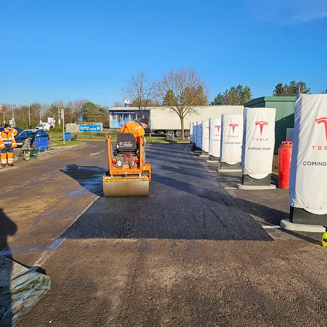 EV charging area resurfaced