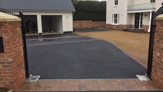 New tarmac with a team working in the background